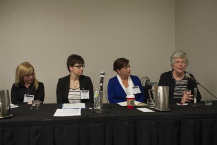 Panelists at the AHA GECC open forum. GECC invited graduate students and early career professionals to discuss the AHA’s Career Diversity for Historians initiative and related issues at the 2016 AHA annual meeting.